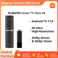 Global Version Xiaomi Mi TV Stick 4K Android TV 11 2GB RAM 8GB ROM Multi-language Support Google WIFI Dolby Atmos Vision