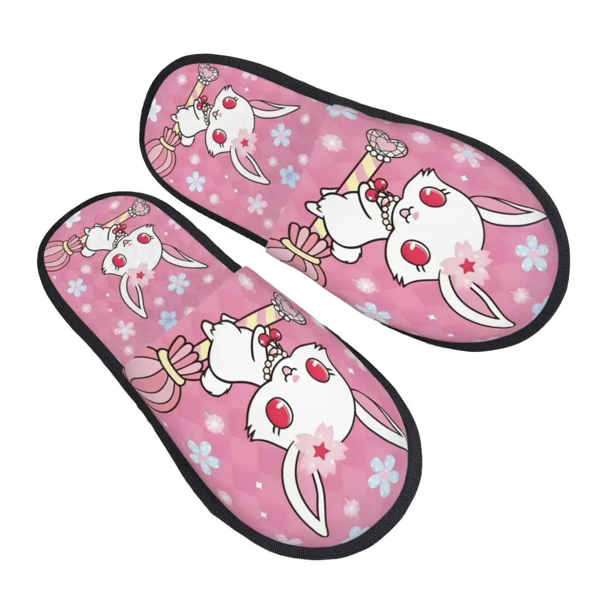 

Женские домашние тапочки Sanrio с мультяшным ювелирным принтом на заказ, мягкие теплые пушистые тапочки из пены с эффектом памяти в стиле каваи, домашняя уличная обувь