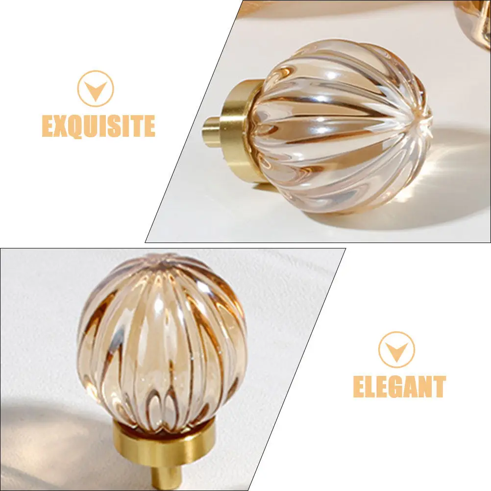 Modern Delicate Brass Crystal Cabinet Knob for Dresser Drawers Wardrobe Doors Kitchen Cupboard Bathroom Bedroom Furniture