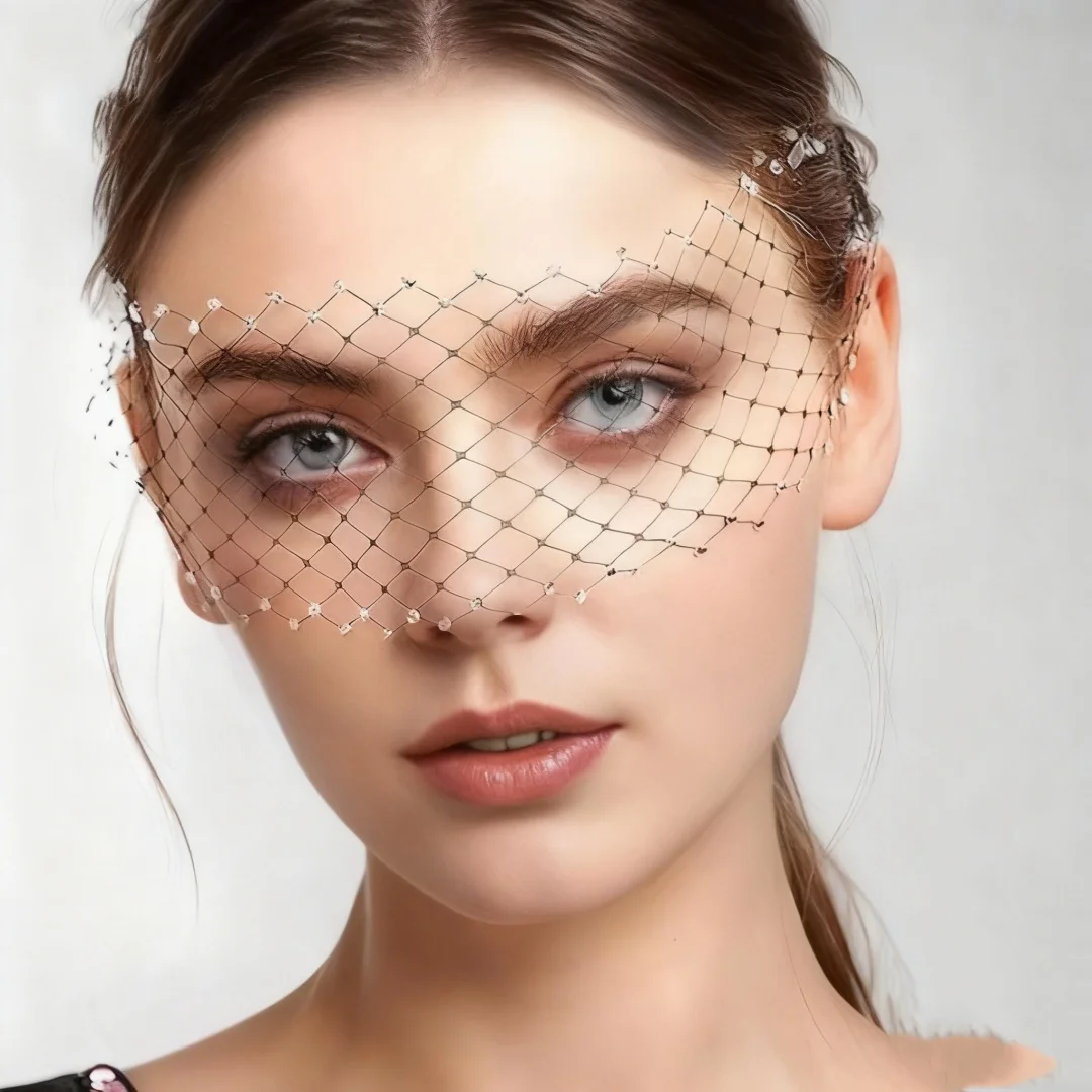 278--إكسسوار شعر حجاب من التول الأسود البريطاني العتيق يغطي العين - مثالي للحفلات والمهرجانات والمظهر المؤثر #4