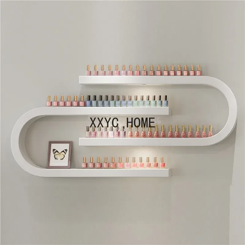 

Creative U-shaped Nail Polish Organizer Metal Storage Shelf Display Rack Nail Cosmetics Wall Shelf Wall Hanging