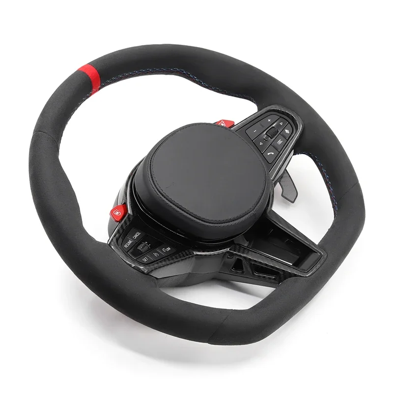 BMW G/Fシリーズ G20 G30 G31 G32 G01 X4 G02 G87 M3 G80 M4 G82 G42 G21 G14 G15 G16用レザーカーボンカーボンステアリングホイールアセンブリ