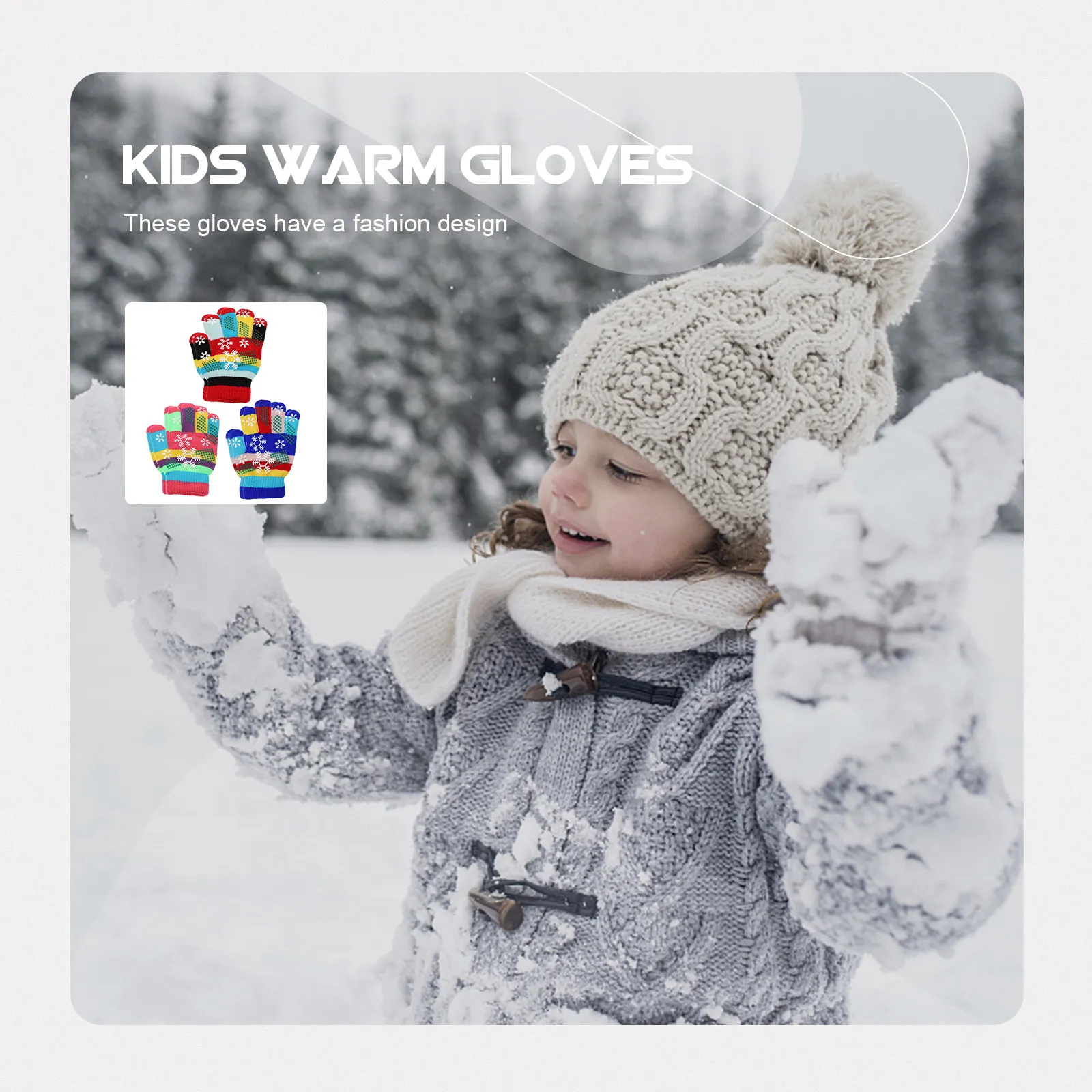 

6 пар детских перчаток, зимние теплые варежки из мягкой эластичной ткани для повседневной носки, для вечеринок, ужина, активного отдыха, долговечные