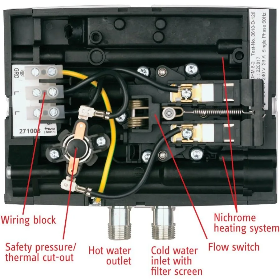 Compact 4Outlet Electric Tankless Water Heater for Home Use 220240 Volt 3.5 kW HighEfficiency OnDemand Hot Water System with In