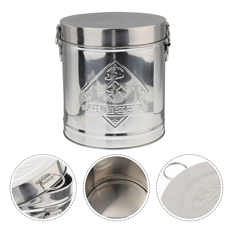 

Stainless Steel Tea Leaf Canister Coffee Bean Canister Airtight Kitchen Storage Jar Multi-Function Food Storage Container