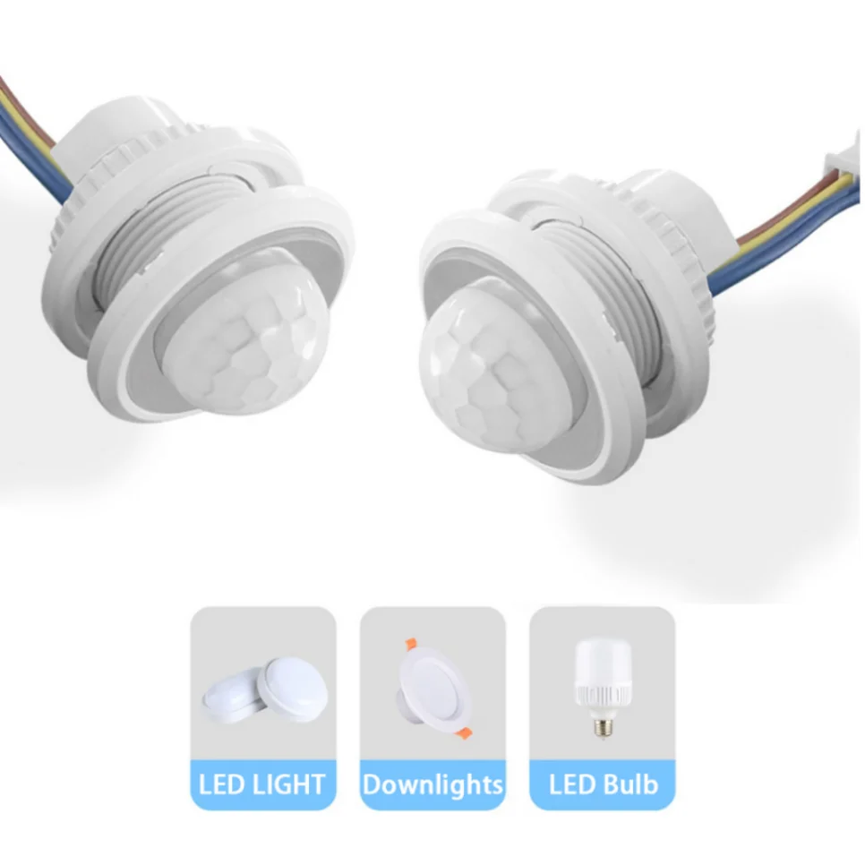 LDHLM interrupteur de lumière détecteur de capteur PIR commutateur intelligent LED 110 V 220 V PIR capteur de mouvement infrarouge interrupteur marche/arrêt automatique avec réglage