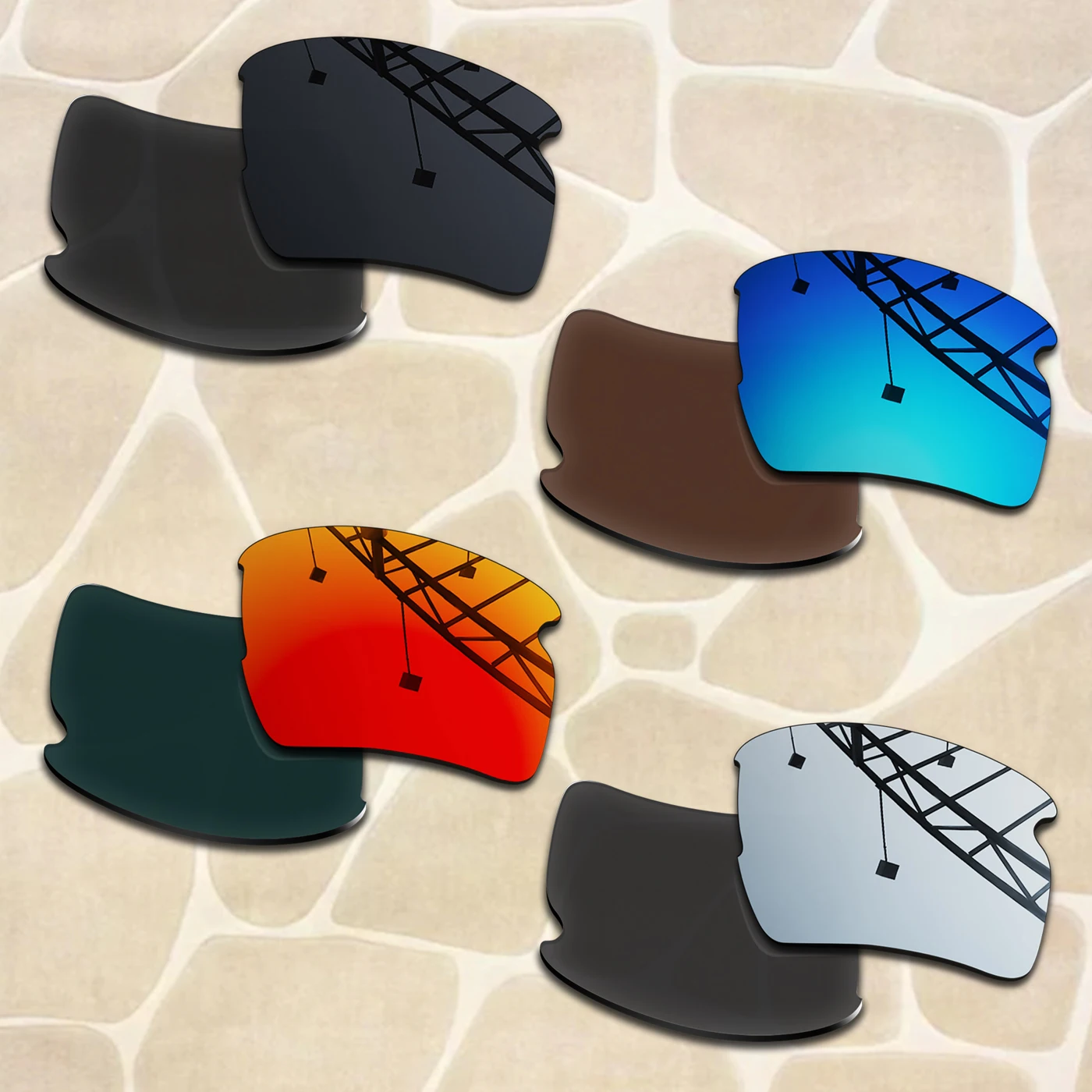 

Anti-Scratch Polarized Replacement Lenses for Oakley Flak 2.0 XL OO9188 59mm Sunglasses