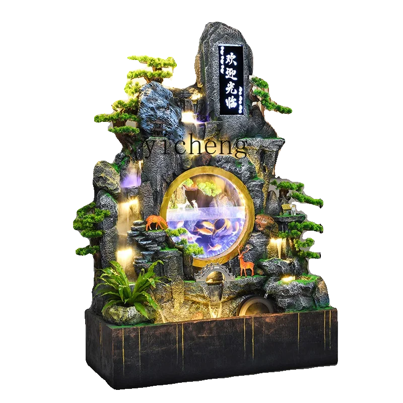 Zz large alpine rockery flowing water villa outdoor feng shui living room courtyard decoration modern creative ornament