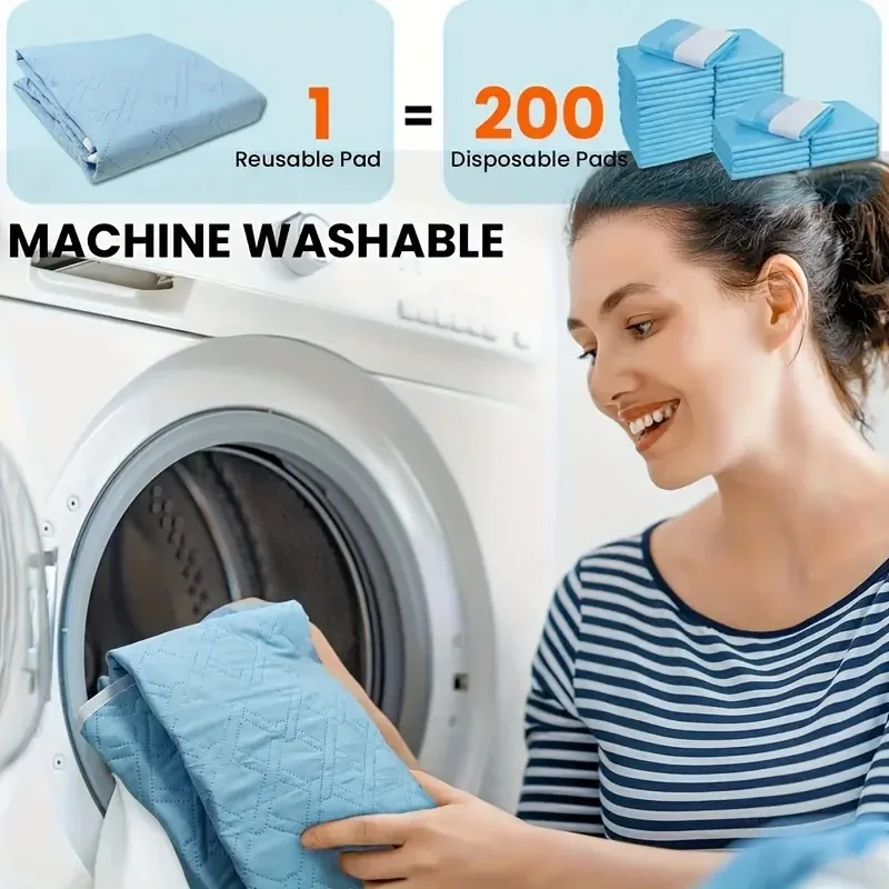 Urinmatratze, atmungsaktiv, wasserdicht, waschbar, Baumwoll-Bettkissen, Belüftung, extra große Größe, Windelmatte, einfach, praktisch – Detail 6
