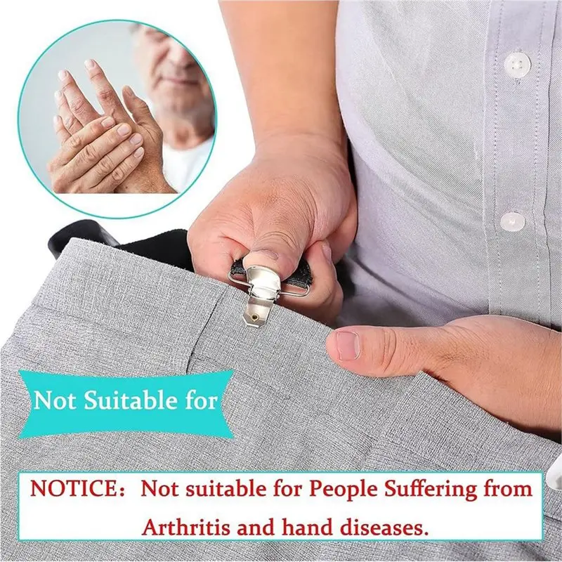 A73U Dressing Aid 2Pcs Metal Clips, Adjustable Length 26-41 Inches-Suitable For Elderly, Disabled Seniors, Pregnant Women Ideal