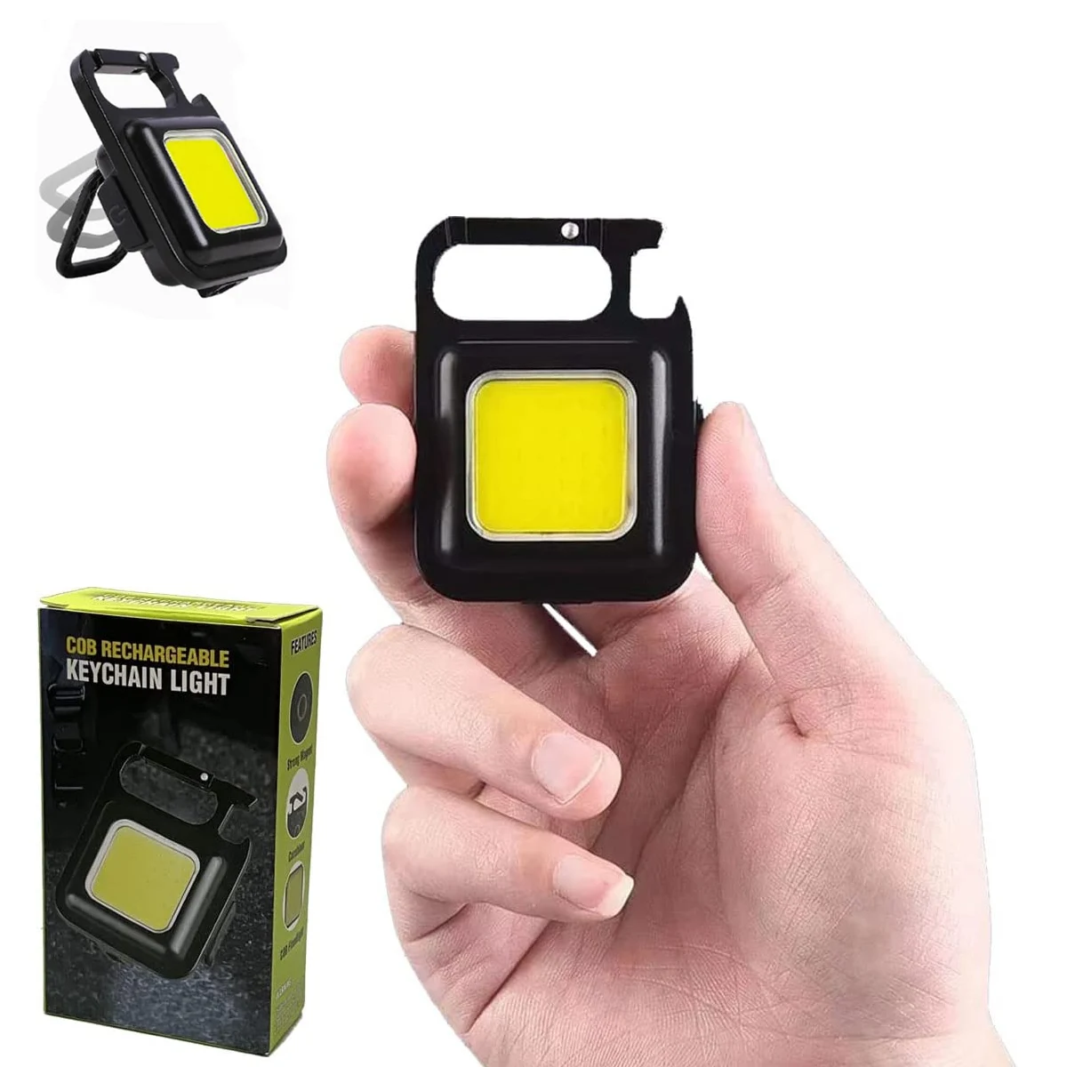 USB Rechargeable Mini LED COB Flashlight Keychain Lamp EDC Torch Outdoor Lights High Power Camping Accsesories Small Lantern