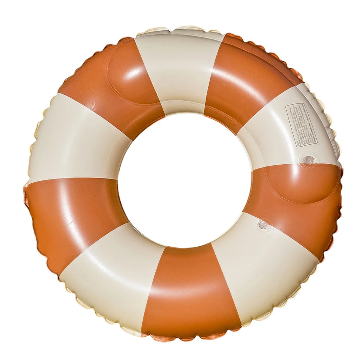 

Custom Vintage Striped PVC Inflatable Swim Ring with Handle Summer Beach Party Pool Buoy for Kids Foldable Adult Swim Ring