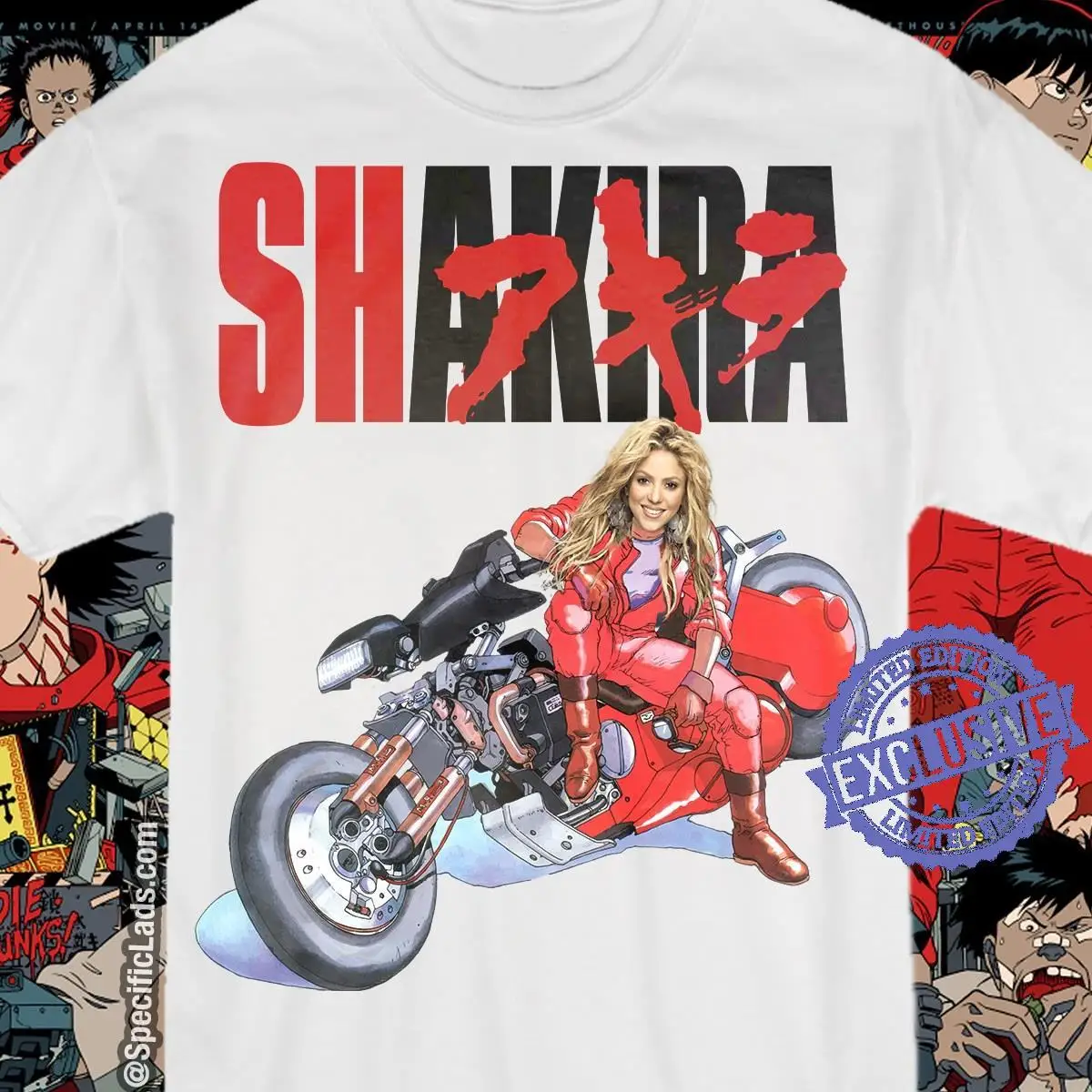 Shakira Akira men tshirt funny fashion T shirts cool shirt for men men casual top Harajuku T shirt TEE