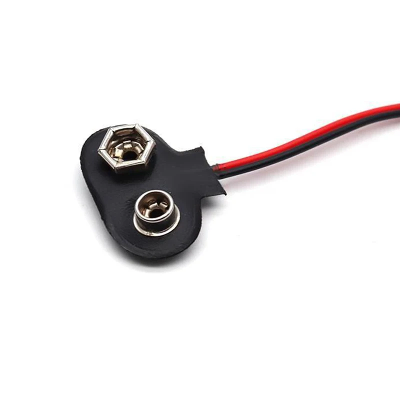 1pcs T Type/I Type 9V Battery Clips 2 Wired Cable Connection Connector Buckle 9 Volt Battery Clip Connector 10Pcs Battery Holder