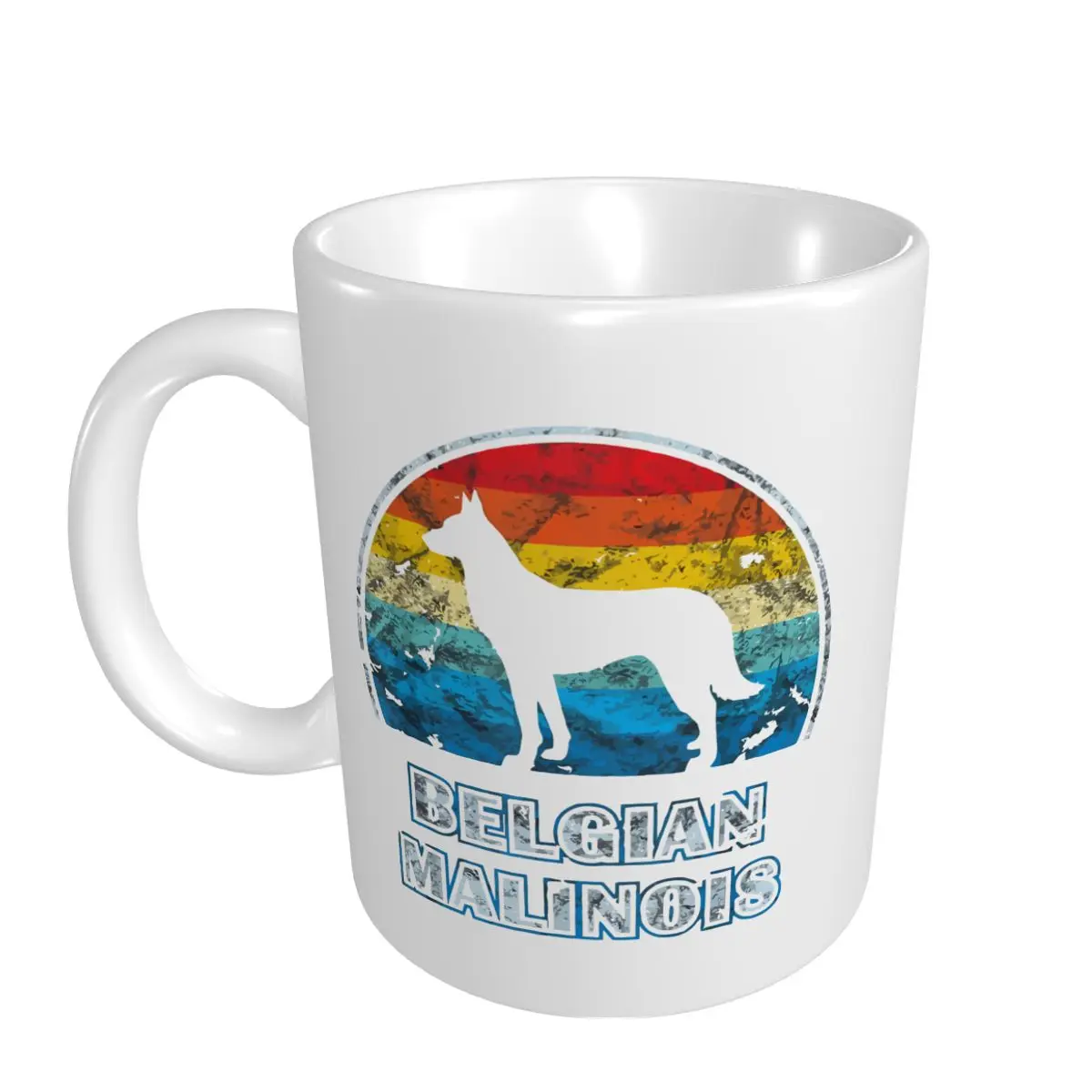 Mark Cup Mug Belgian Malinois Dog Vintage Coffee Mugs Tea Milk Water Cup Travel Mugs Office Home