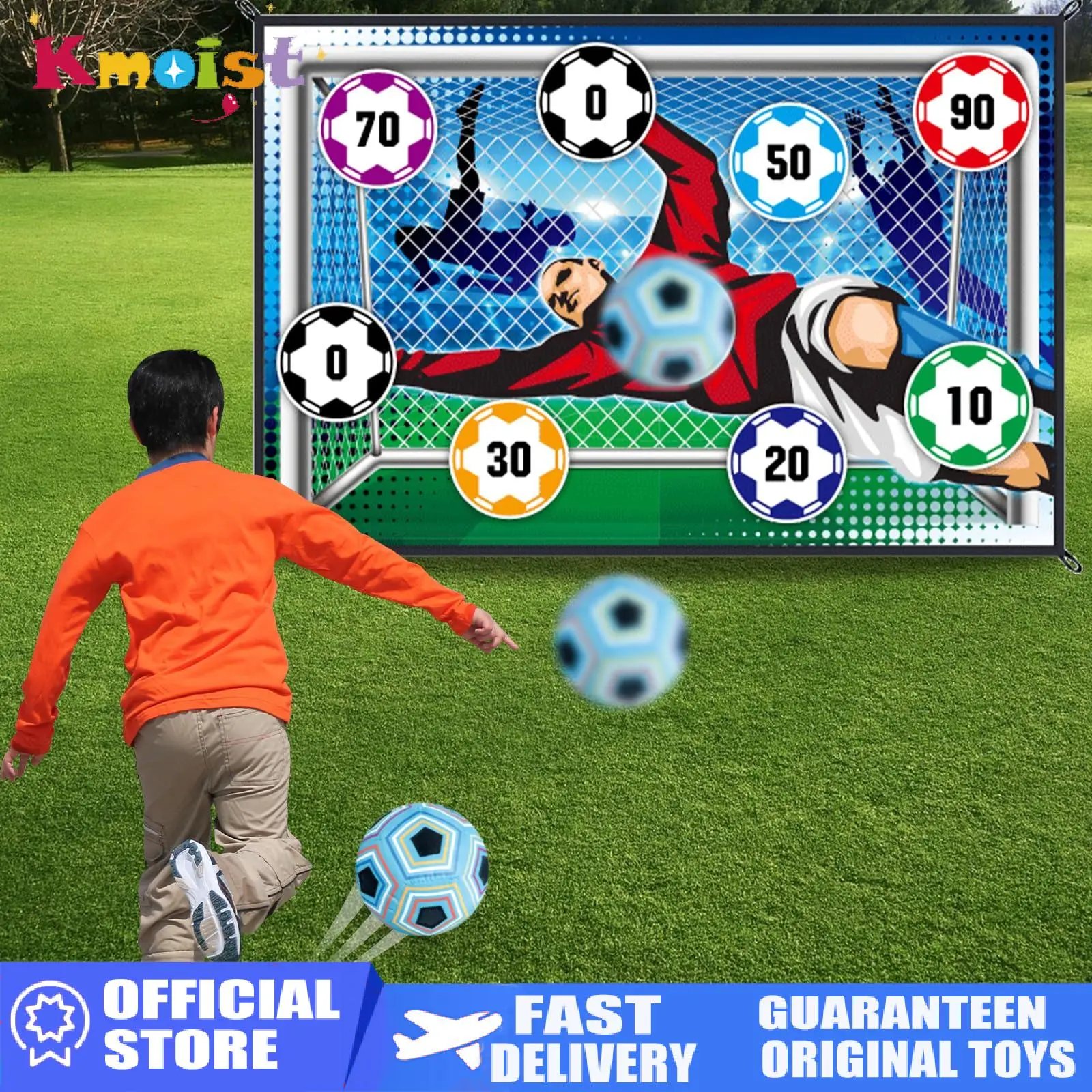 실내외 휴대용 축구 연습 훈련 매트 장난감 축구 슈팅 천 타겟 게임 매트 장난감 세트 파티 게임 어린이 선물