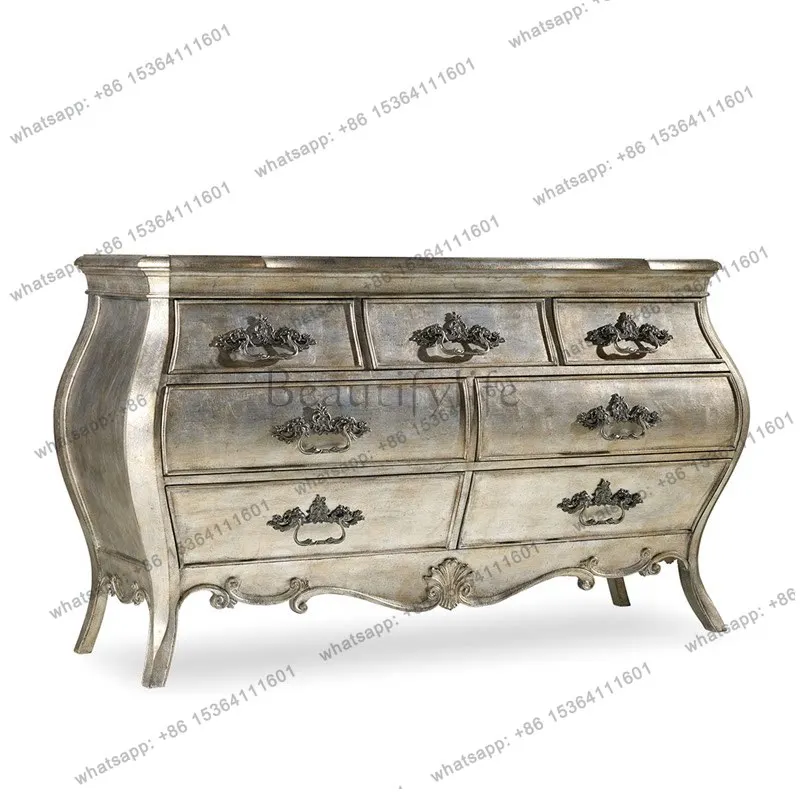 

French neoclassical solid wood chest American retro dresser bedside table