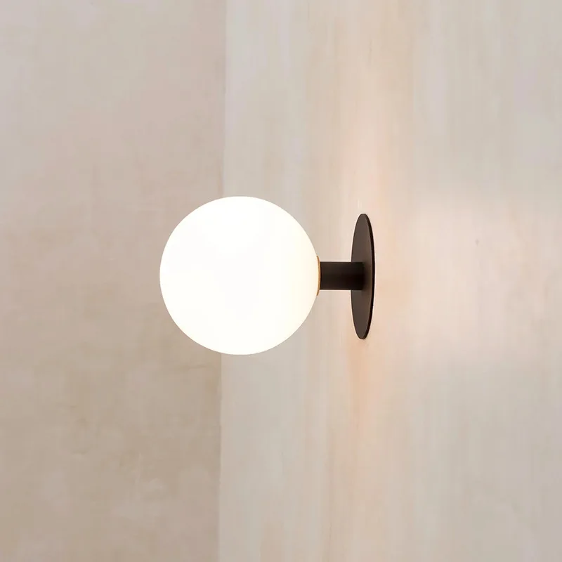 Nordic Minimalist Round Ball Wall Light Hotel Homestay Hallway Foyer Dining Room Staircase Home Decor Wall Sconces Bedside Lamp