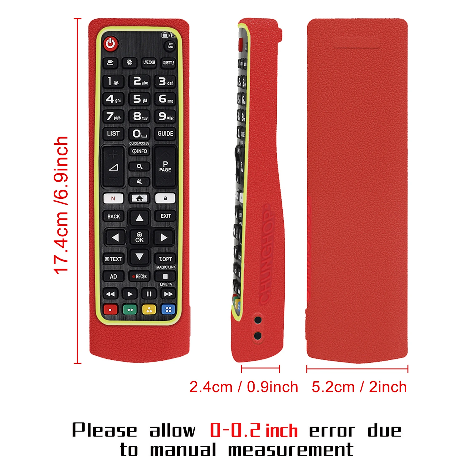 Colorful Silicone Case Protective Sheath Fit for LG AKB75375604 AKB75095308 AKB73715601 AKB Series Smart TV Remote Control Cover