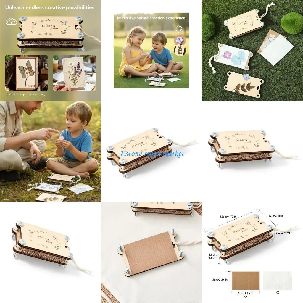 

090B Friendly Design Botanics Pressing Tool Nature Discovery Press Board