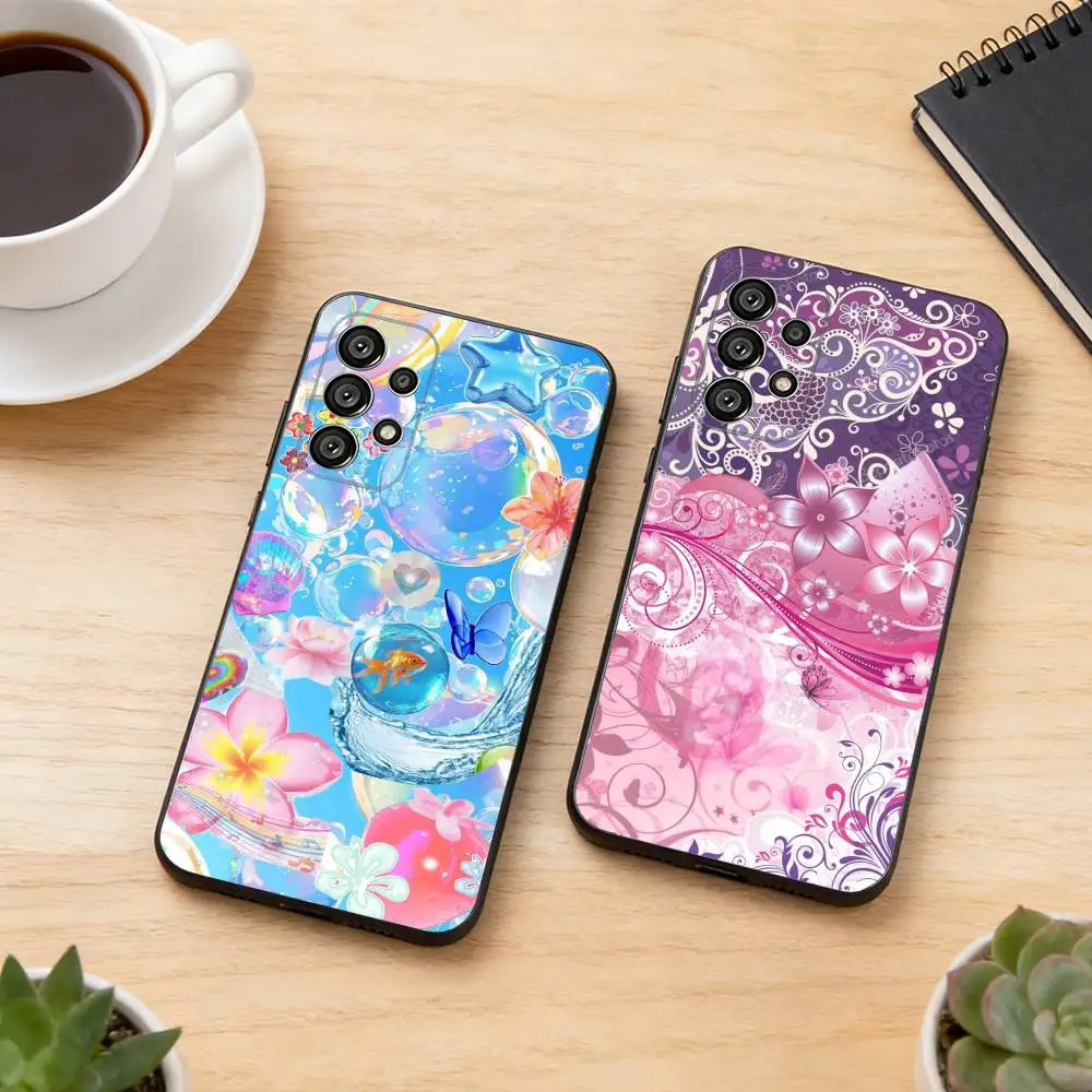 Color Frutiger Aero A-Art Phone Case For Samsung S25,S24,S21,S22,S23,S30,Ultra,S20,Plus,Fe,Lite,Note,10,Black Cover