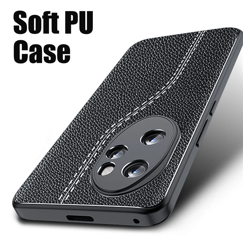 Honor100 Classic Luxury Brand Original Shockproof Armor Cover for Huawei Honor 100 Pro Soft Leather Carbon TPU Mobile Phone Case