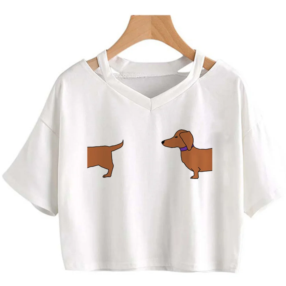 

Dachshund Tee women comic t shirt female harajuku Japanese y2k clothes