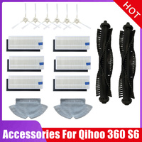 Qihoo 360 S6 Robot Vacuum Cleaner Spare Parts Side Brushes HEPA Filter Main Brush Mop Cloth Replacement for 360 S6 accessories