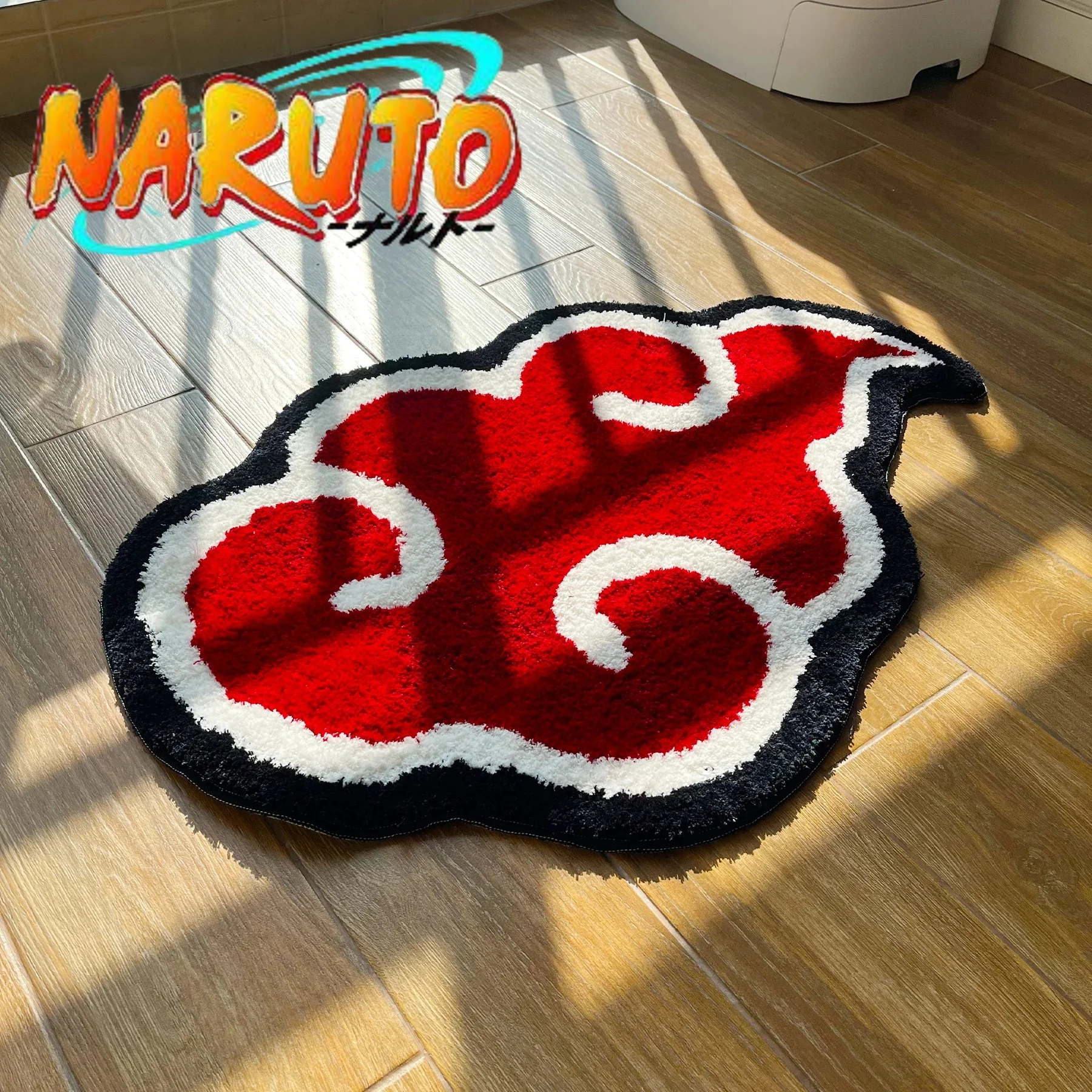 Коврик с изображением аниме Наруто, нескользящий Придверный коврик с изображением красных облаков, для кухни и спальни, ручная работа, вход в гостиную, домашний декор