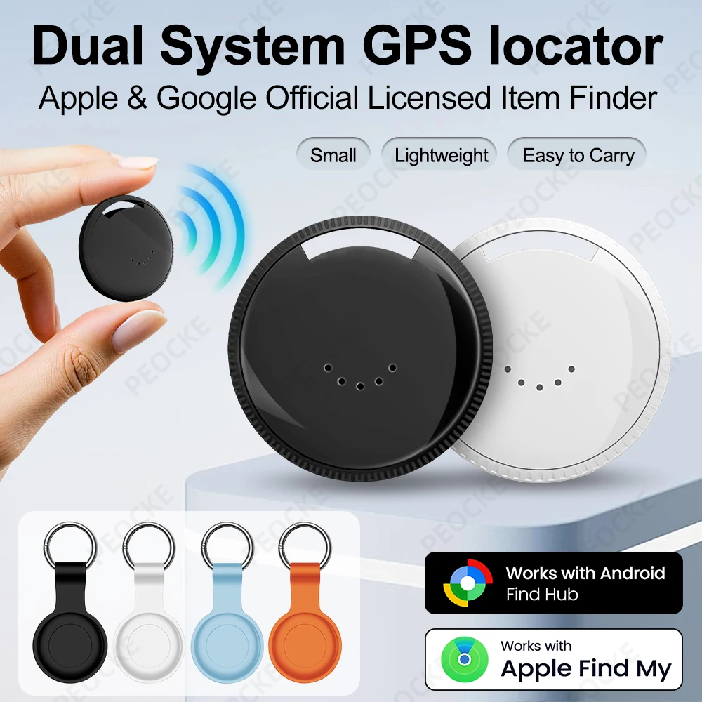 Mini GPS Dual System Tracker For IOS & Android Google Find Hub Item Finder Bike/Bag Locator Tracker Waallet Smart Location Tag