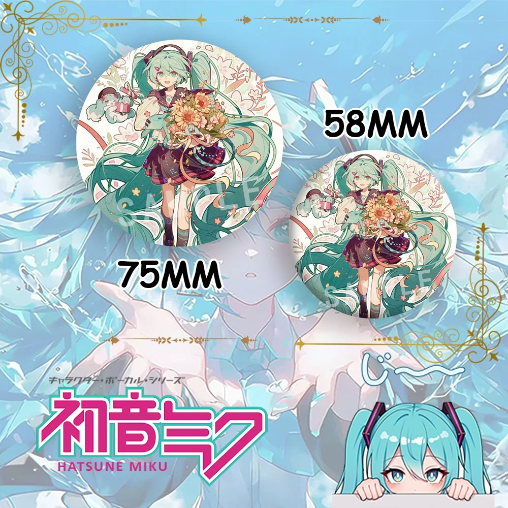 Hatsune Miku Anime Gadżety Odznaka Wirtualna Piosenkarka Kagamine Rin Len Plecak Kapelusz Dekoracje Zawieszki Niezbędny dla Fanów Kolekcjonerski Prezent