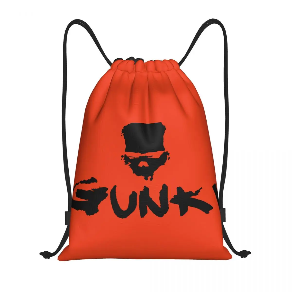 Gunkis Fish Drawstring Backpack Sports Gym Bag for Men Women Fishing Rod Training Sackpack