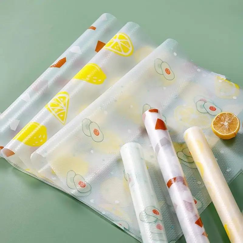 Waterproof Anti Slip 1 Roll EVA Cabinet Liners Non Adhesive Anti Dust Shelf Drawer Fridge Table Mat For Kitchen Household Use