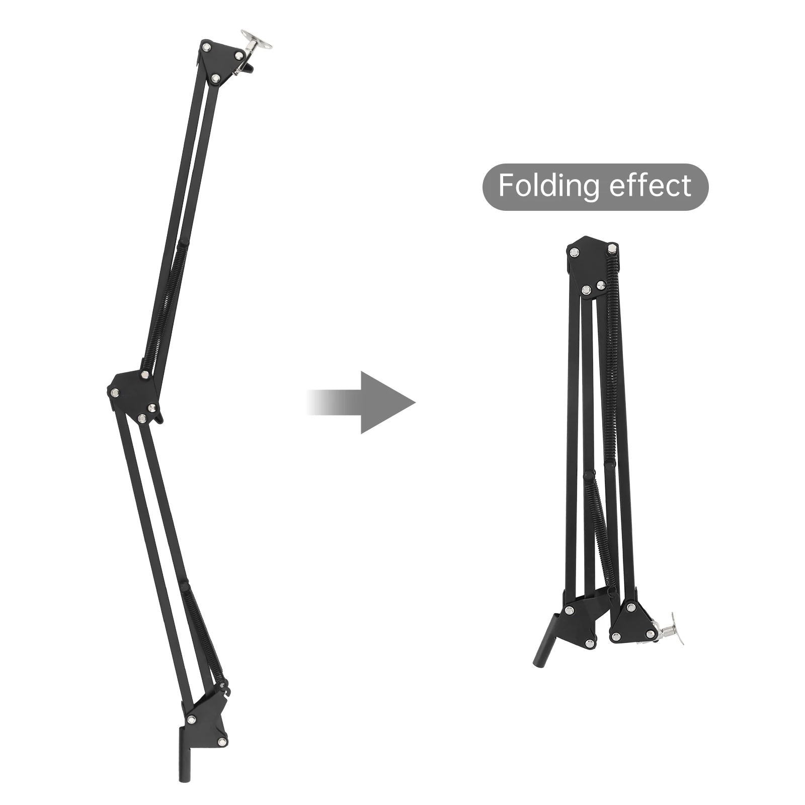 Universal Cantilever Flexible Arm Metal Holder Overhead Tripod Mount for Table Lamp / Microphone with Over length Swing Arm