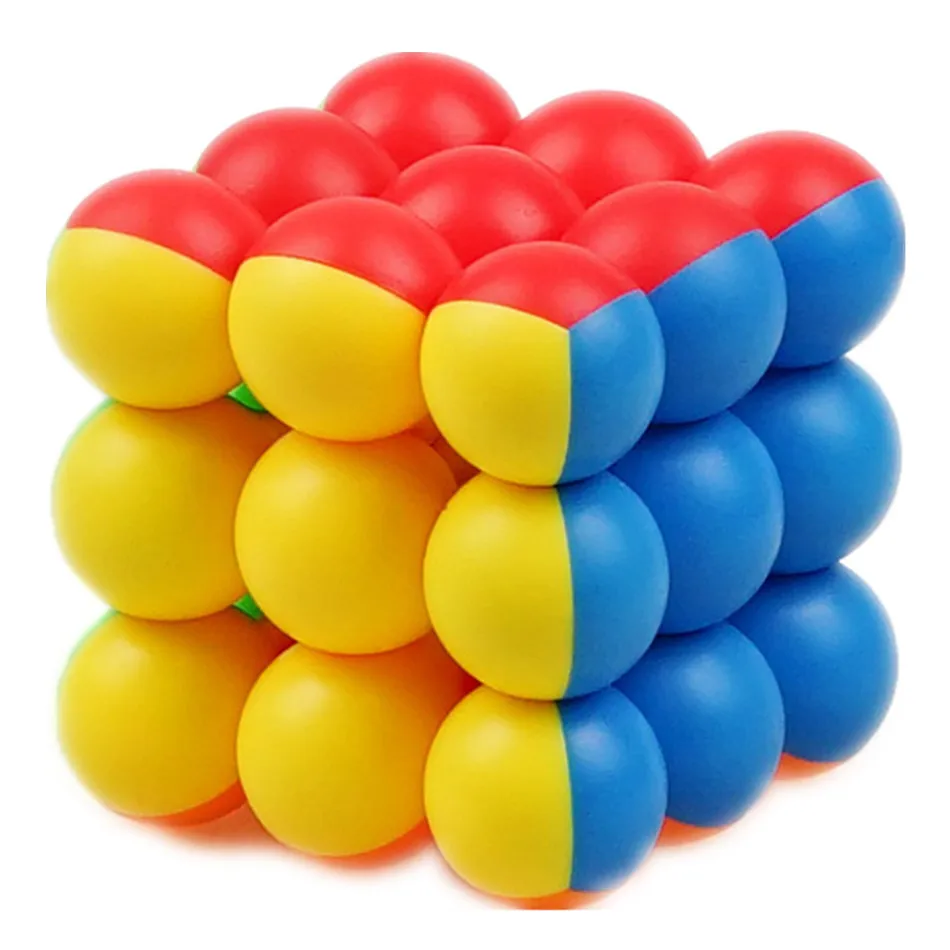 YongJun-cubos mágicos profesionales para niños, bola redonda, hoja de arce, Idea de Cubo mágico, rompecabezas giratorio, juguetes mágicos, regalos para niños, 3x3x3