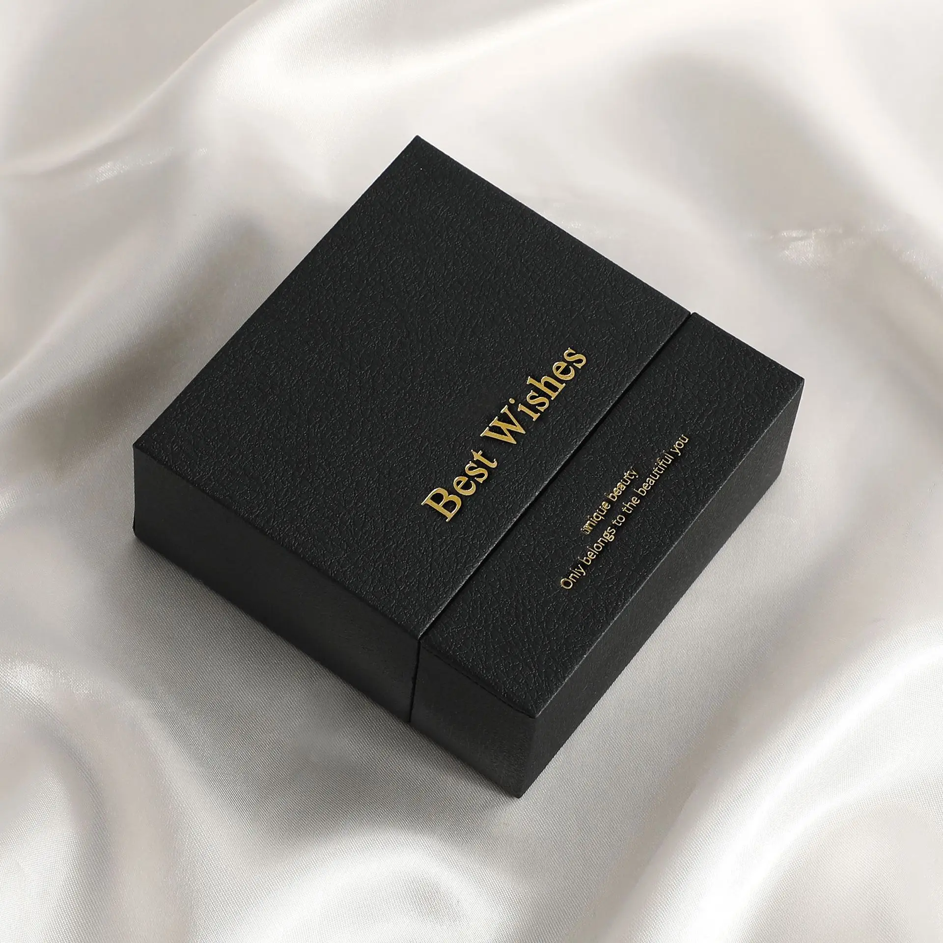 10pcsFree Custom Mini Jewelry Packaging Box Paper Drawer Sponge Inside Ring Necklace Storage Christmas Gift Case Earing Card Bag