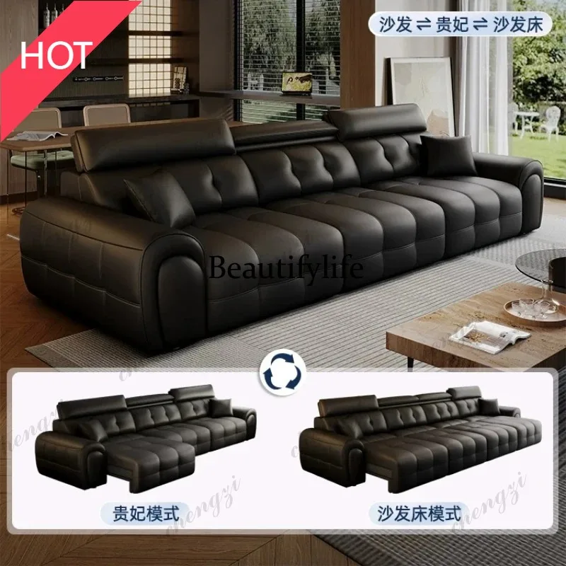A49 Home Modern Luxury Lawrence Electric Leather Sofa bed Multifunctional living room sofas and seating convertible couch furni