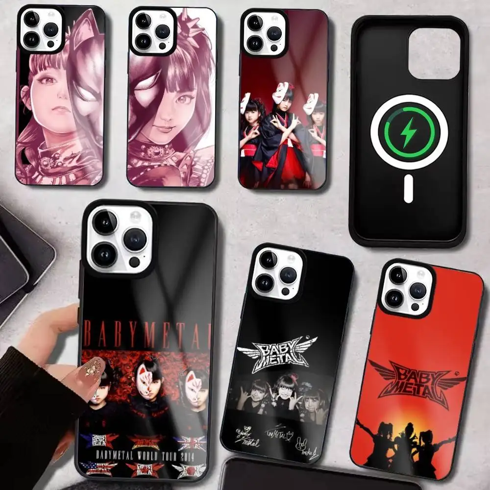 

Japanese Idol B-BabyM-metal Phone Case For IPhone17 16 15 14 13 12 11 Plus Pro Max Plus Wireless Charger Cover Funda