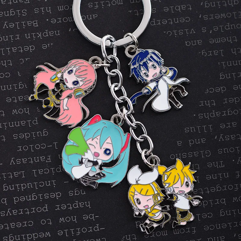 2024 New Anime Hatsune Miku KAITO Luka Rin Len Kawaii Action Figure high quality Keychain Pendant necklace Model Toys Gifts