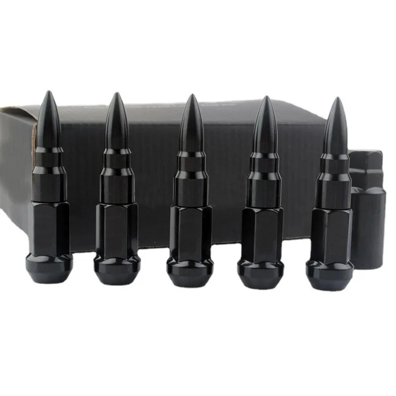 

20 lightweight aluminum alloy wheel nuts, bullet shape modification nuts, colored wheel screws are suitable for cars/SUVs.