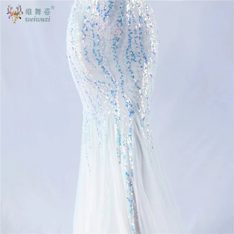 เลื่อมลูกไม้ปิดไหล่คริสตัลลูกปัดชุดราตรี Boned Corset Fish Tail Elegant ความยาวชั้นแฟชั่น Lady Evening Party Dress