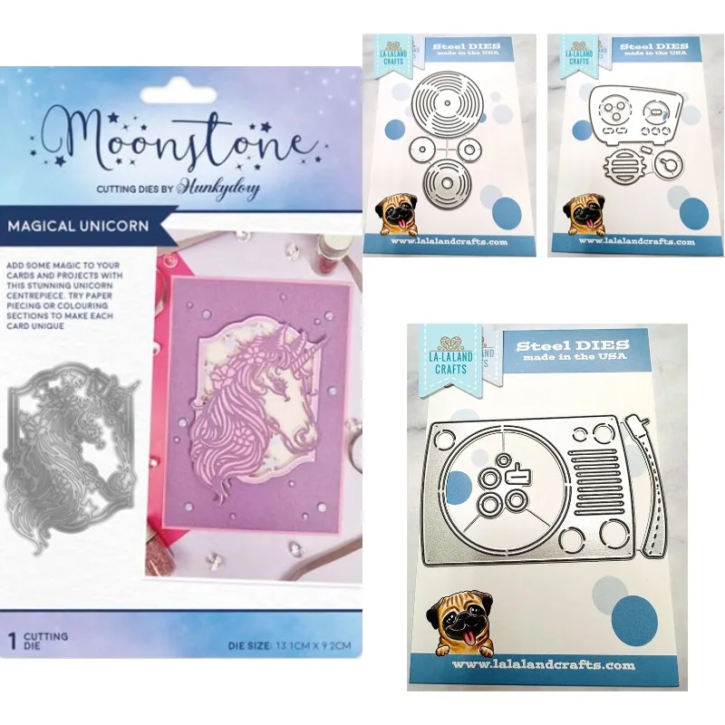 Retro Turntable Sentiment Bursts Jukebox New Arrival 2026 Metal Cutting Die Scrap Booking DIY Decoration Craft Embossing Stencil