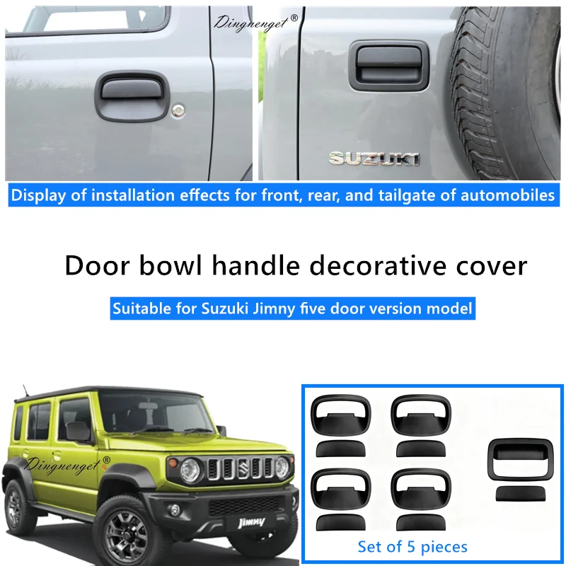10-teiliges Set Türgriff-Dekorabdeckungen Dekorative Aufkleber Passend für 2023+ JB64W Suzuki Jimny Fünftürer-Modell – Detail 1