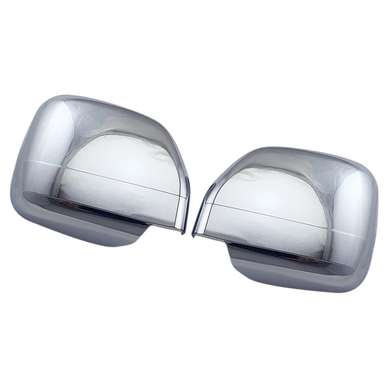 

1 Pair Rearview Side Wing Mirror Cover Molding Trim Fit For Toyota Tacoma 4-Doors 2001 2002 2003 2004 Silver ABS