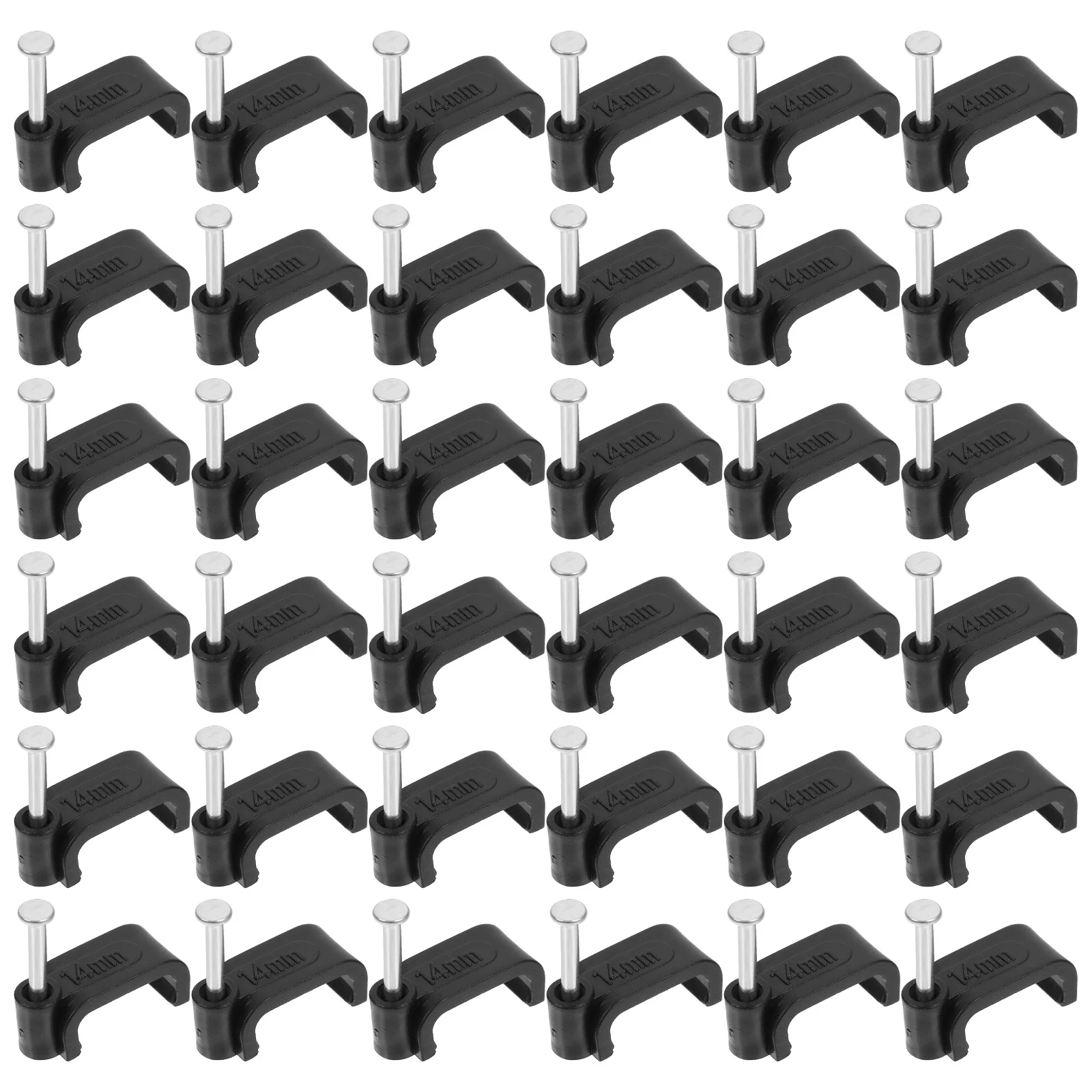 

100Pcs Half Clamps Black J Hooks Fine Craftsmanship Cable Fixing Ties Tubing Supplies Half Clamps Black J Hooks