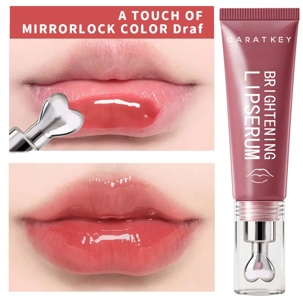 Mirror Glossy Brightening Lip Serum, Hydrating Moisturizing Lip Gloss, Long‑Lasting Shiny Lip Tint Daily Lip Makeup
