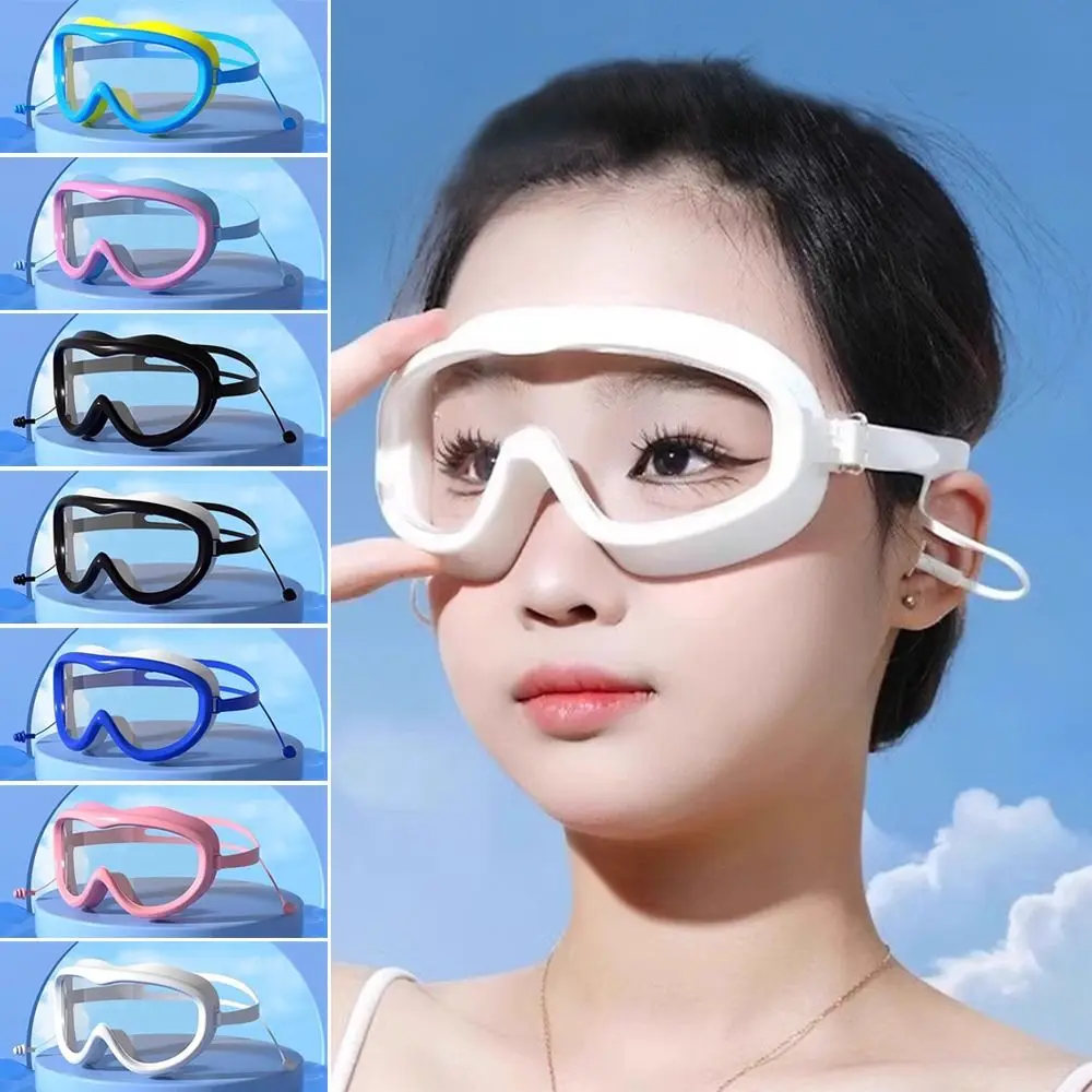 

Big Frame Adult Swimming Goggles Waterproof Anti-fog High Definition Diving Goggles Wide View Colorful Swim Glasses