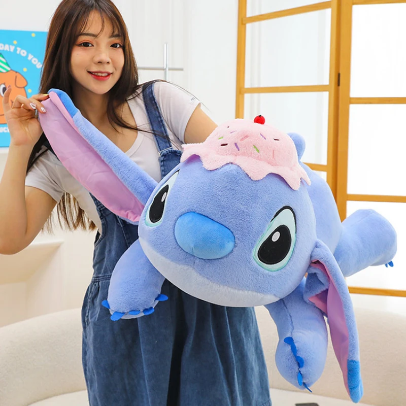 100CM Large Size Disney Stitch Kawaii Plush Doll Anime Cartoon Filled Soft Cute Toy Children's Comfort Pillow Birthday Gift