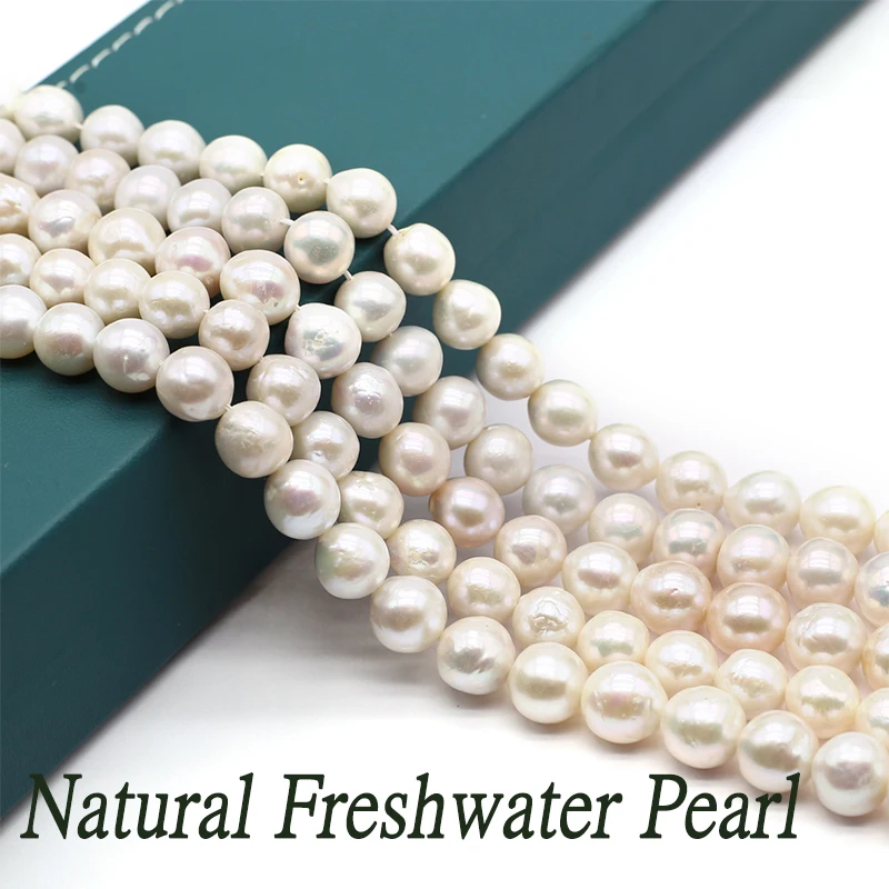 

100% Natural Zhuji Freshwater Pearl Big Beads Loose Round White Pearl Beas for Jewelry Making Diy Necklace Earrings Crafts