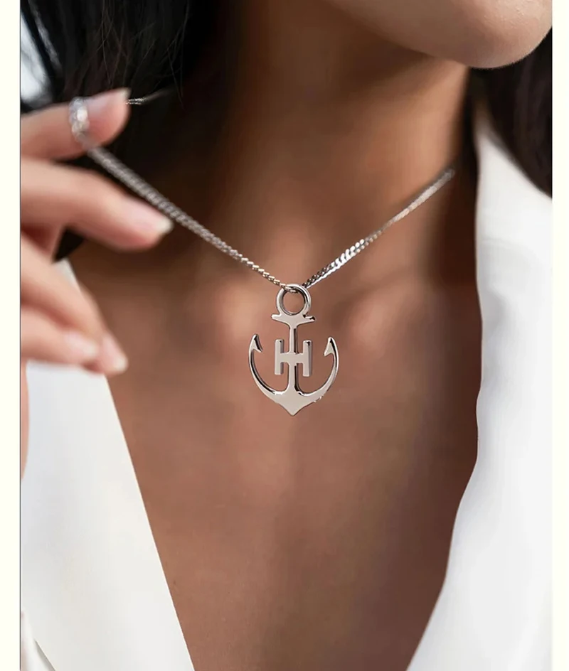 Sea anchor Bag Metal Pendant Charms Silver Bagpack Ornament Vintage Handcraft Car Keychain Hanging Accessories Gift